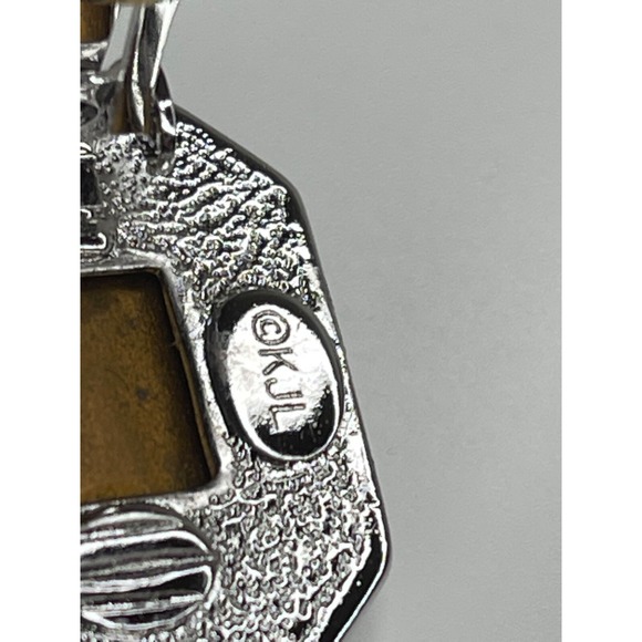 Vintage KJL Kenneth Jay Lane Princess Diana Blue Rhinestone Clip On Earrings - Picture 13 of 13